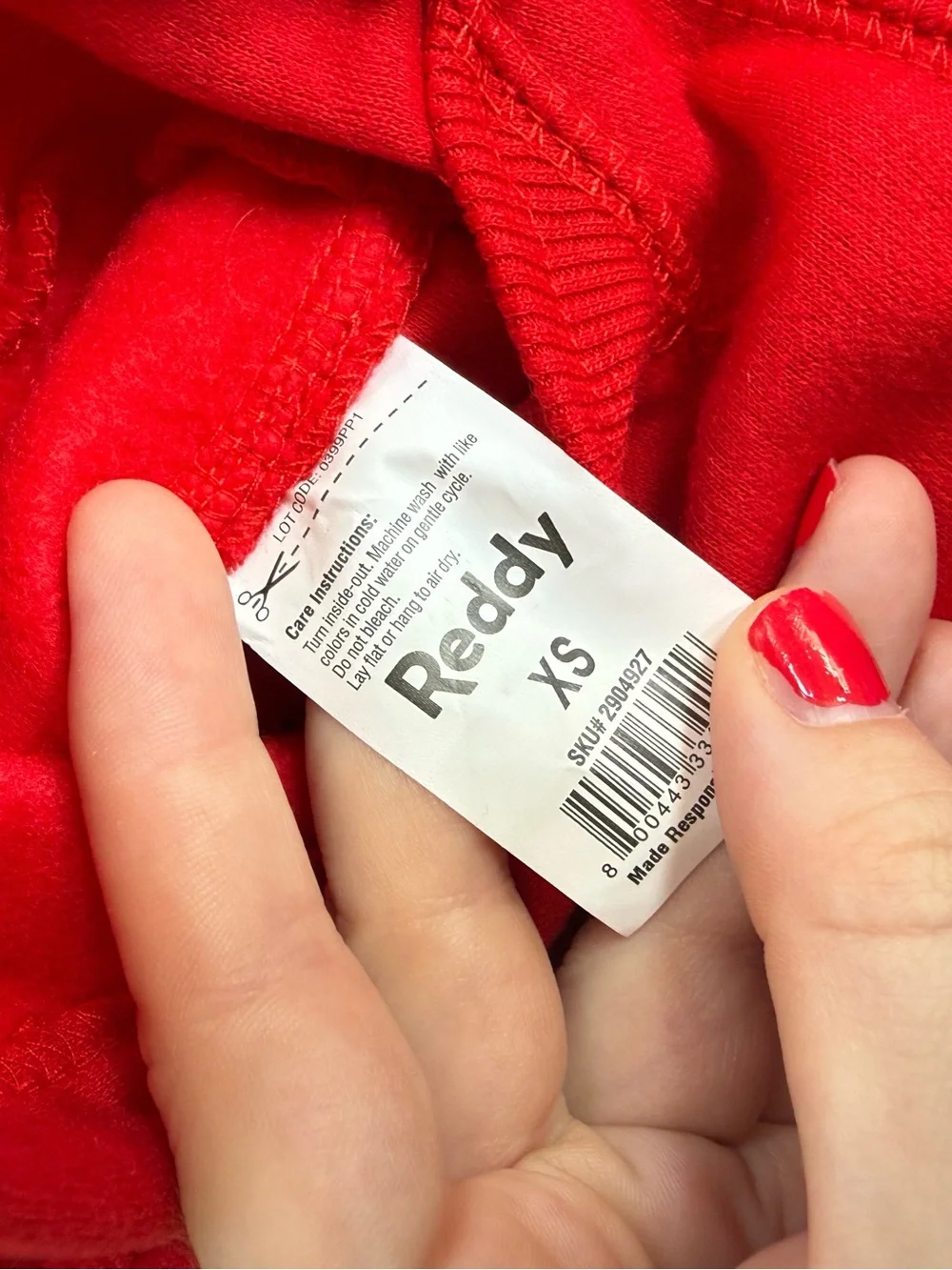 Reddy Red “LOVE” Dog Hoodie Sweatshirt, size XS